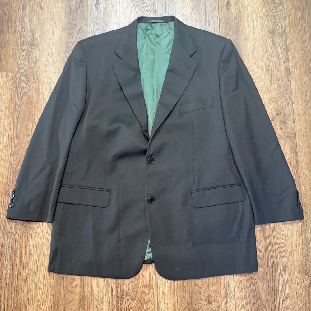 Vintage Lubiam 1911 Brown Blazer Mens 58R Wool Sport Coat Made in Italy Luxury